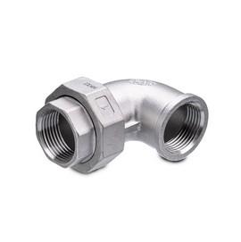 Vinkel Union I/I flad, 316, 20 bar, BSPP