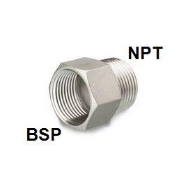 Muffe BSP-Nippel NPT, 316, 10 bar