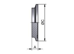DIN 11864 Clamp Blind BBKS, 4404, F: 34,0 mm, 0,8my